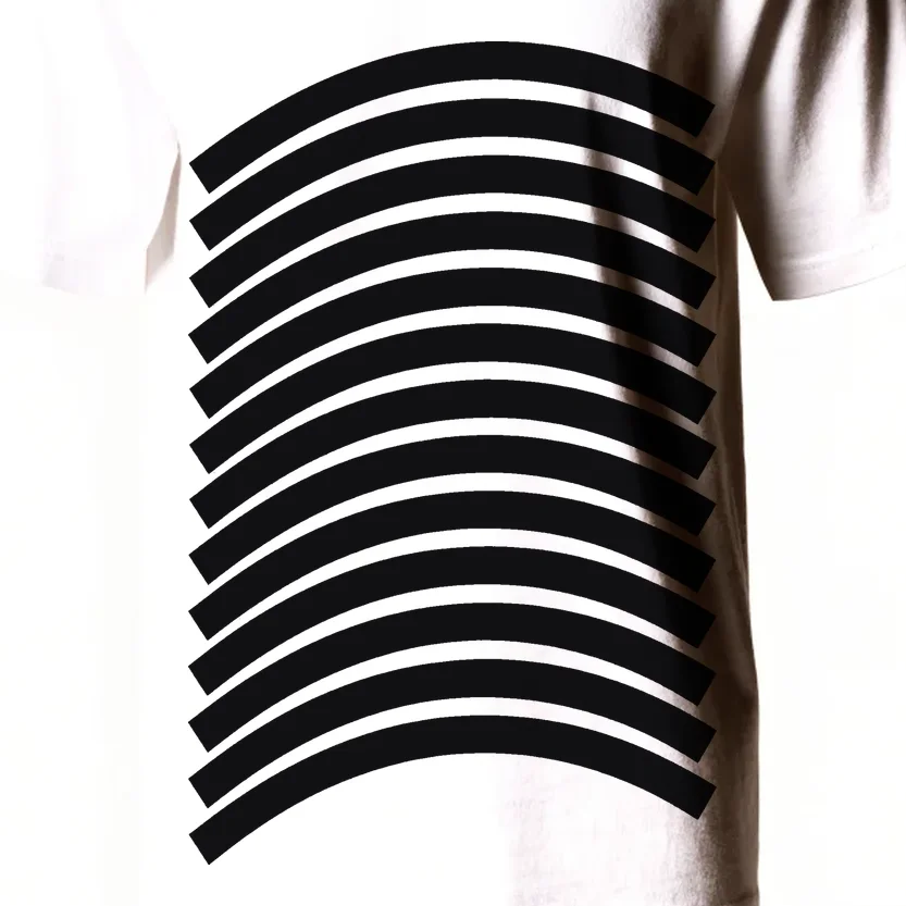 Close crop of the Bend print, showing the straight rules curving through the middle of the grid.