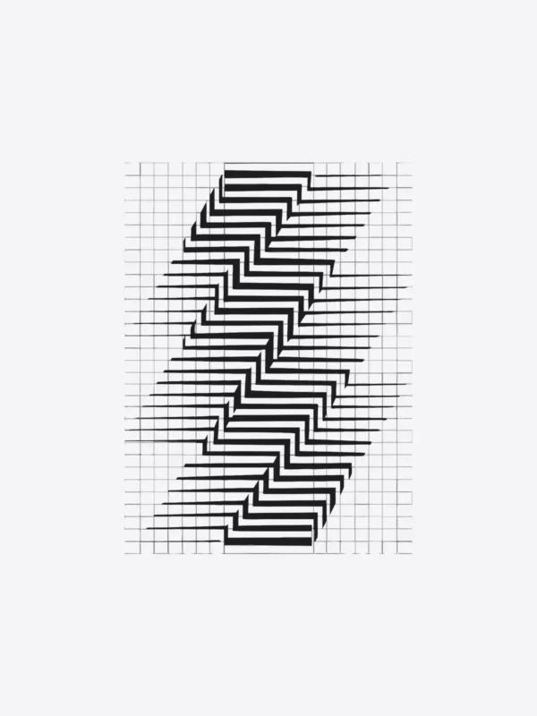The Shear artwork on its own: a stack of bars sliced on the diagonal, each pushed further sideways.
