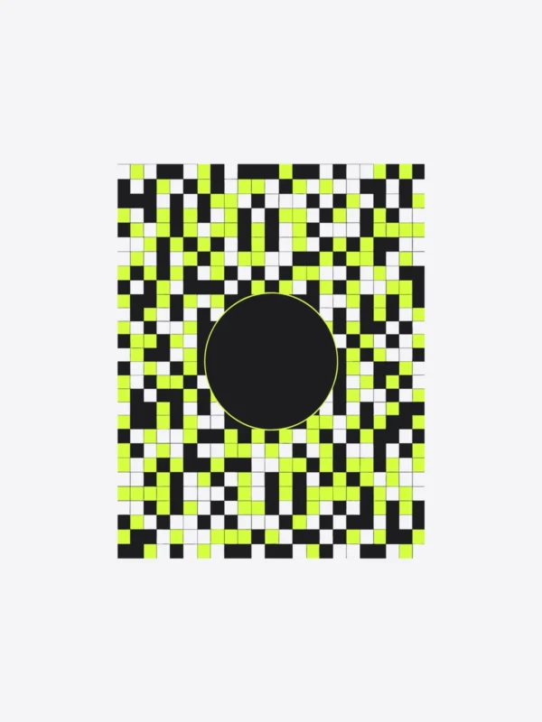 The Static artwork on its own: a clean grid interrupted by bands of noise.