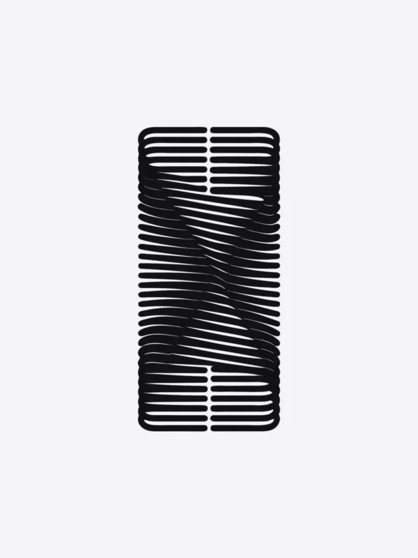 The Twist artwork on its own: a column of bands, each rotated further than the one above.